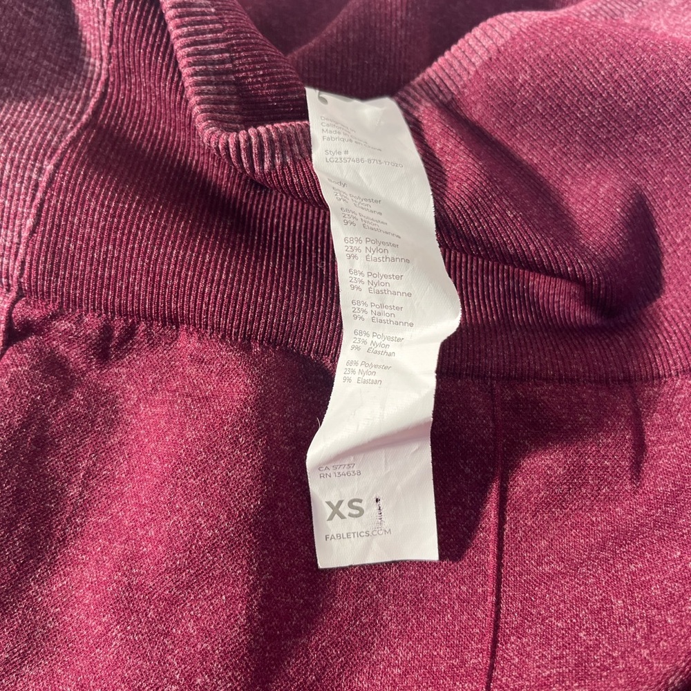 Fabletics Wine Red Activewear Set - image 6